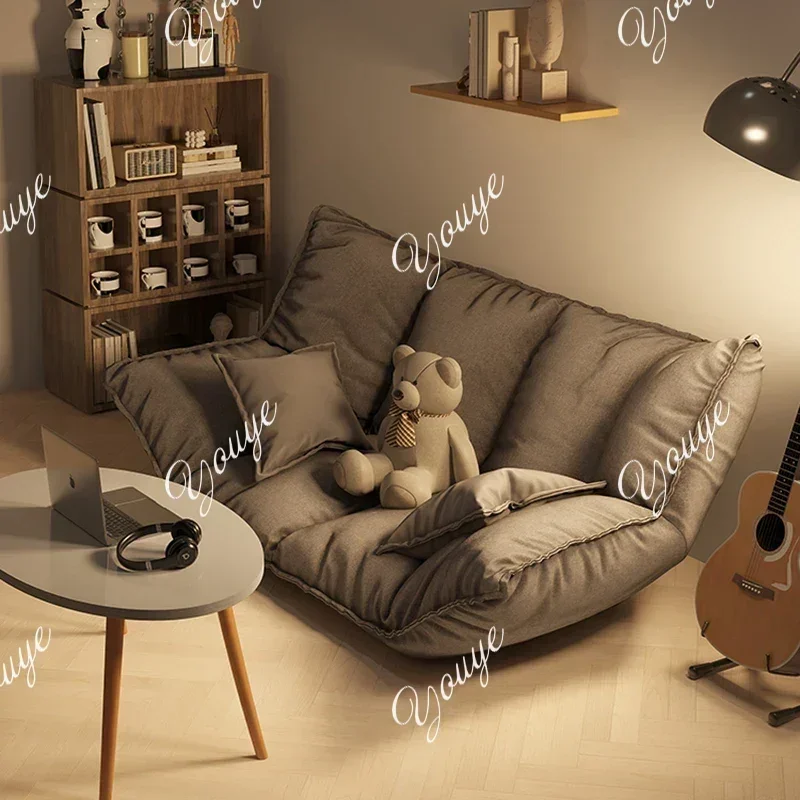L-J Armchair Lazy Sofa Single Relax Minimalist Unusual Portable Comfort Couch Cheap Chinese 3 Seat Canape Salon Bedroom Furnitur