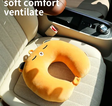 Cute Cartoon Plush Car Headrest Lumbar Support Pillow Soft Neck Rest Cushion for Auto Seat car