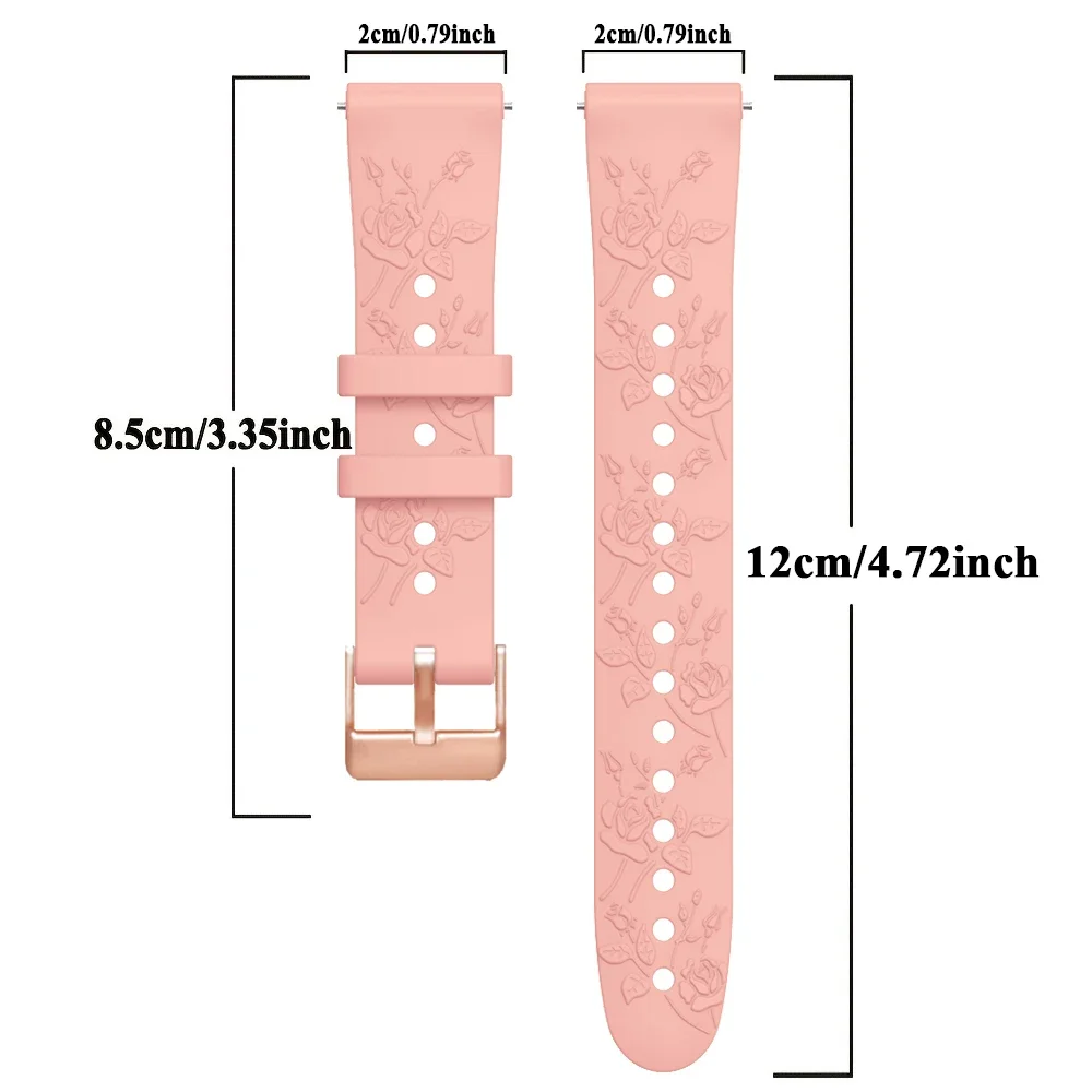 Bracelet de montre en Silicone, 20mm, pour Garmin Vivoactive 6 5 3/Forerunner165 55/Venu, sculpture, bracelet respirant