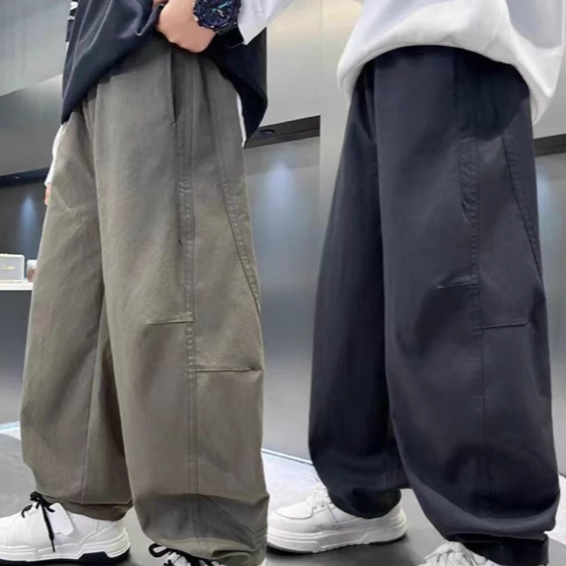 

2026 Boys‘ Trendy Cargo Sweatpants for Autumn, Loose Casual Trousers for Big Kids, Edgy Everyday Bottoms New Arrival