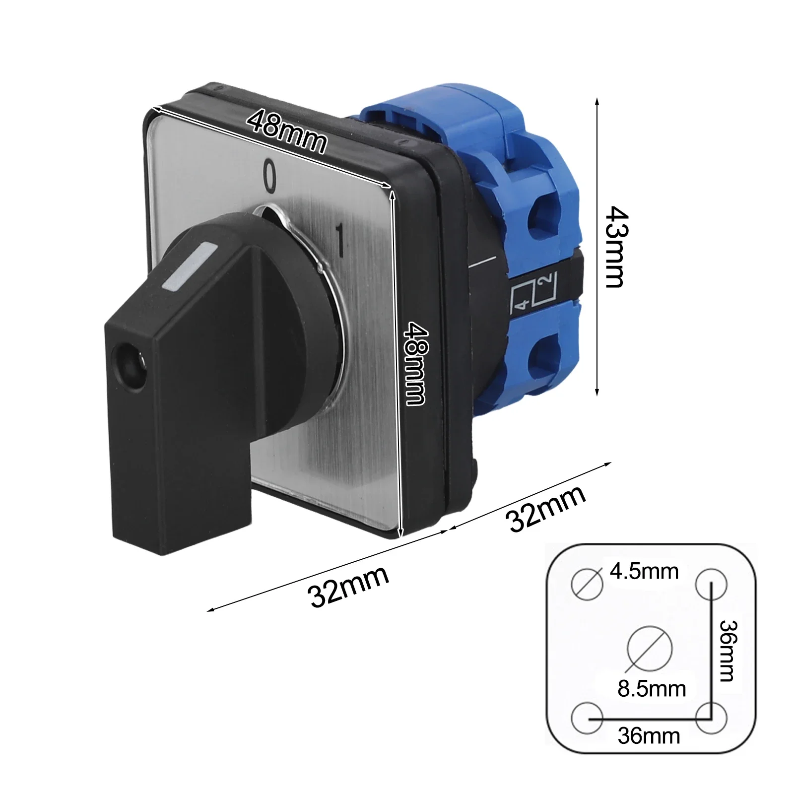 Reliable Performance Changeover Rotary Cam Type Electric Circuit Control with Two Positions Four Terminals For LW2620