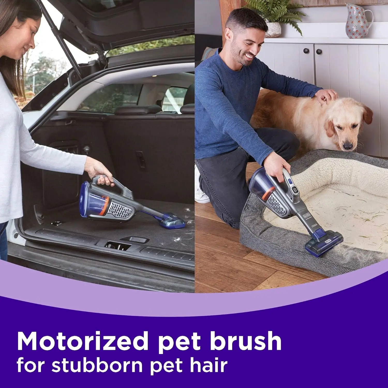 Dustbuster Furbuster AdvancedClean+ Беспроводной ручной пылесос для домашних животных, домашний, домашний и автомобильный пылесос (HHVK515JP07)