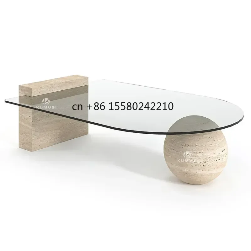 for Travertine Stone Rectangular Center Table