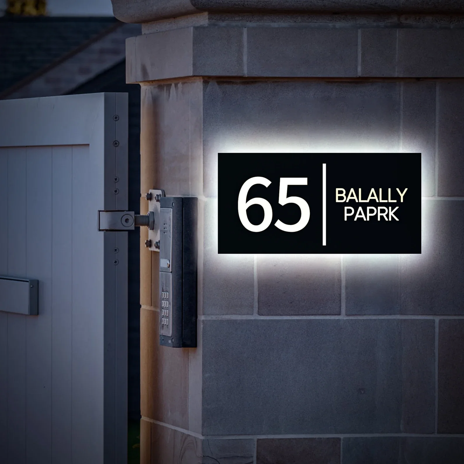 

Custom Big Size Modern Illuminated House Number Sign,Backlit Address Plate,Waterproof Address Sign,Sweet Home Sign,Out door Use