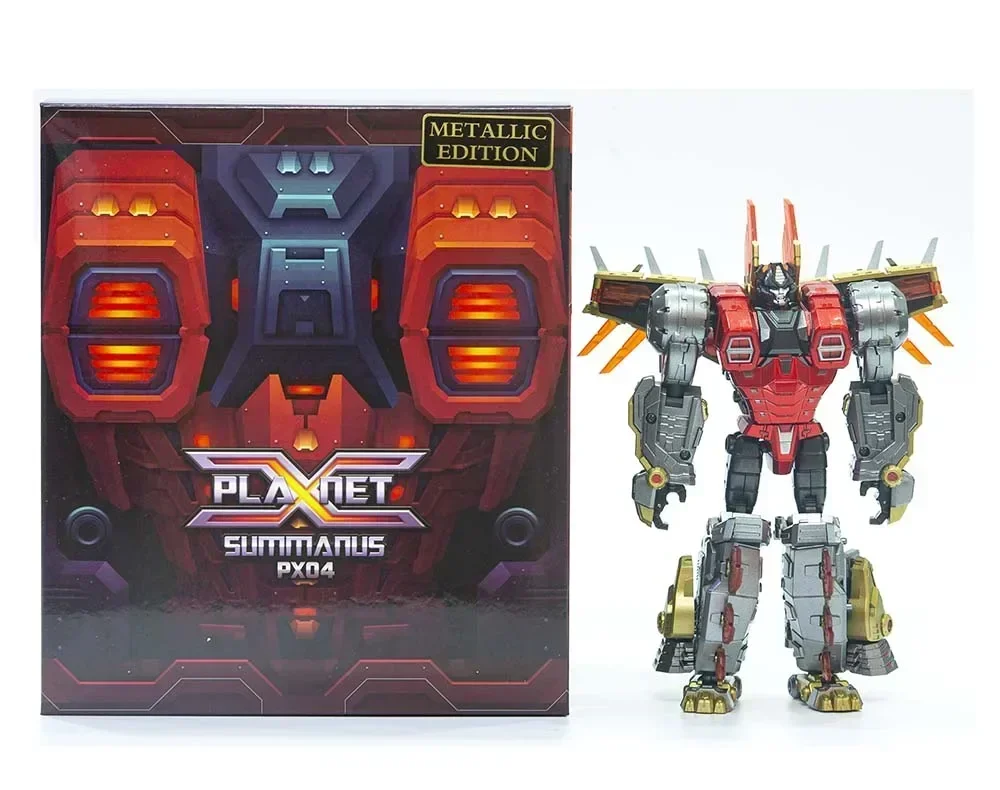 

In Stock Transforming Toys Planet X FOC PX-04M PX04M Dinosaur Robot Summanus Snarl Metallic Action Figure Toy Gift Collection