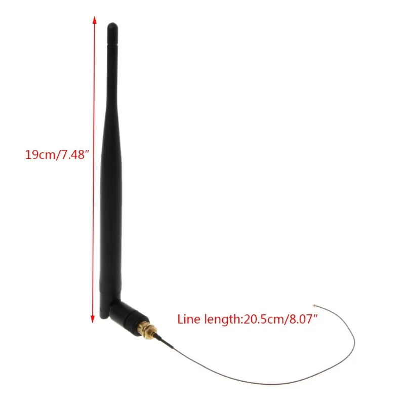 2.4gwifi antenna 5dbisma straight male pin foldable omnidirectional stick router antenna