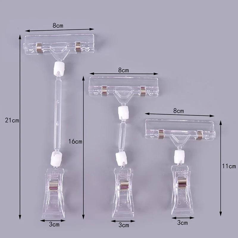 Plastic Shelf Clamp Price Label Tag Advertising Clips Holders Sign Display