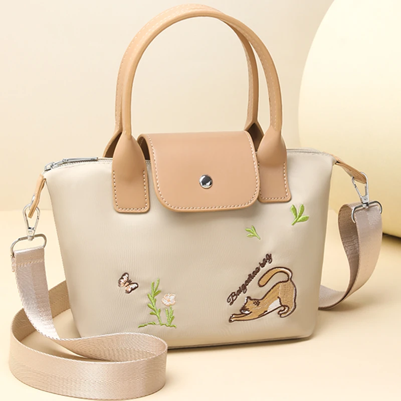 

Luxury Nylon Waterproof Crossbody Shoulder Bag Women Messenger Bags Fashion Ladies Designer Female Purse Cloth Handbags