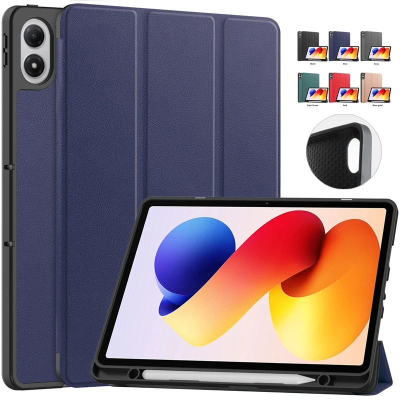 

Чехол Funda для Redmi Pad 2 Pro 12,1 дюйма 2025 с держателем для ручки, магнитная складная подставка, умный чехол для Xiaomi Redmi Pad 2 Pro, чехол