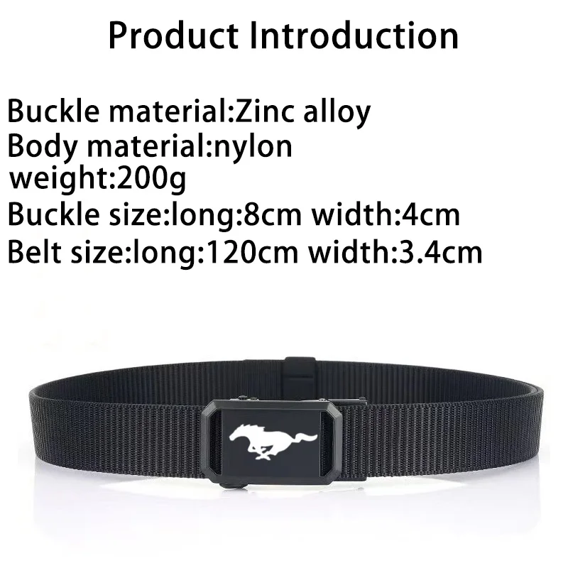 Car Tactical Belt Quick Release Outdoor Military Belt For Ford mustang GT 2020 2019 2018 2017 2016 SHELBY Sports Accessories