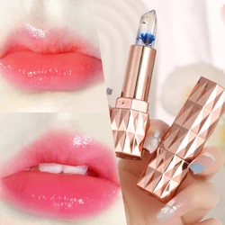 Jelly color-changing lipstick, warm and long-lasting, moisturizing and not easy to stick to the cup of flower lip balm