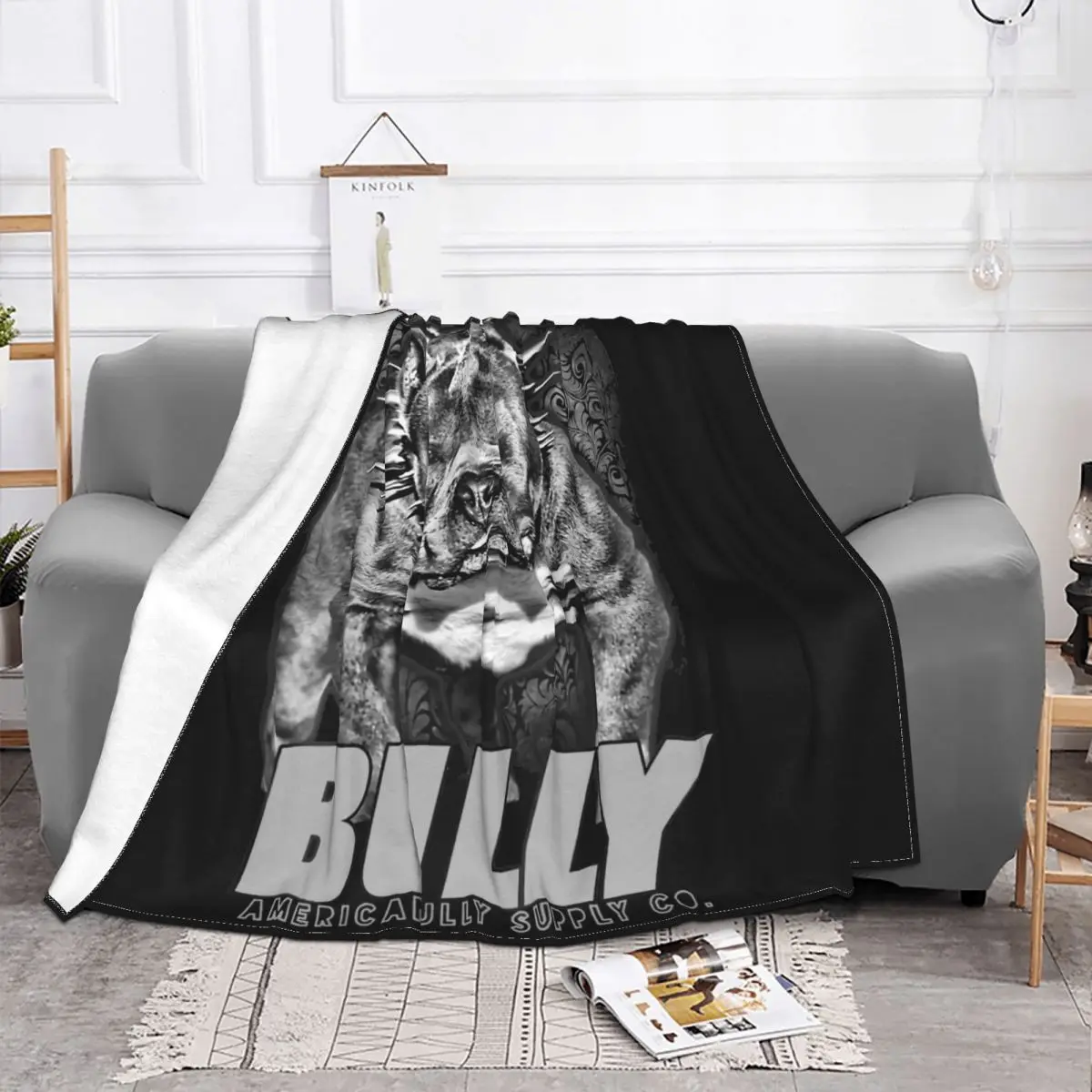 Bully American Bully Pit Bull Blanket Warm Raschel High-Grade Skin Friendly Home Decotation