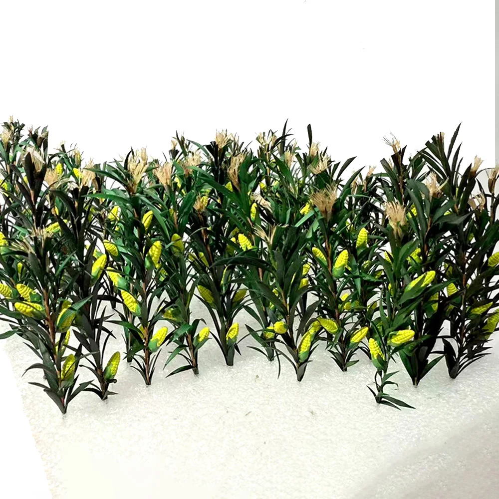 Miniature Simulation Corn Stalks/Corn Cob Model Kits 6-8cm Plants Materials for Military Sand Table Landscape Layout