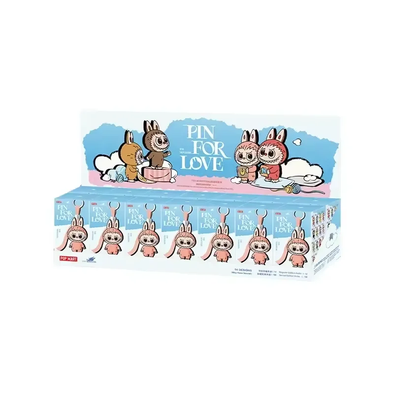 

POP MART Labubu The Monsters Pin for Love Series Виниловый плюшевый кулон Слепая коробка Игрушки Kawaii Аниме Фигурка Сюрприз Тайна