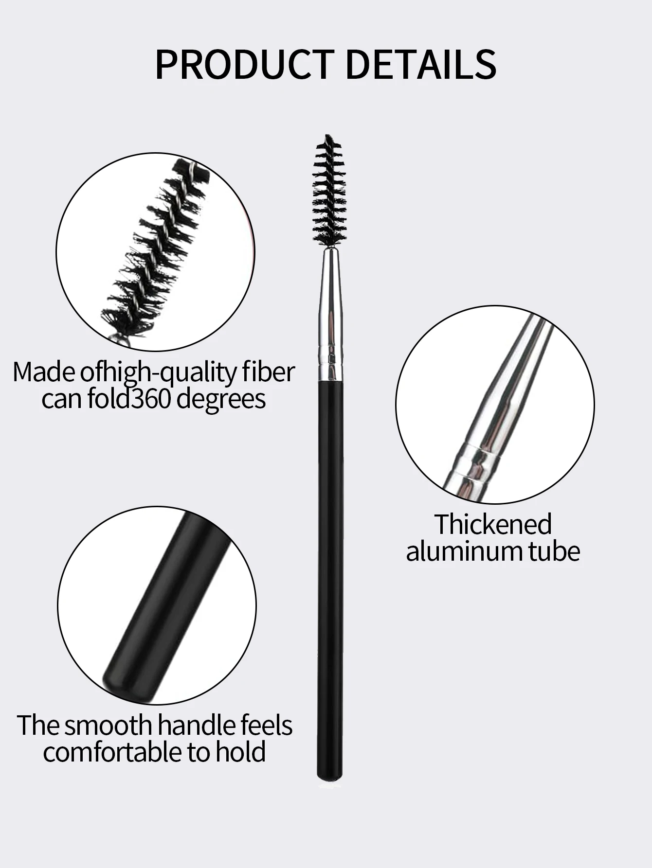 10 SZT. Szczoteczka do tuszu do rzęs w sztyfcie do makijażu oczu, odpowiednia do przedłużania brwi i rzęs, wielokrotnego użytku.