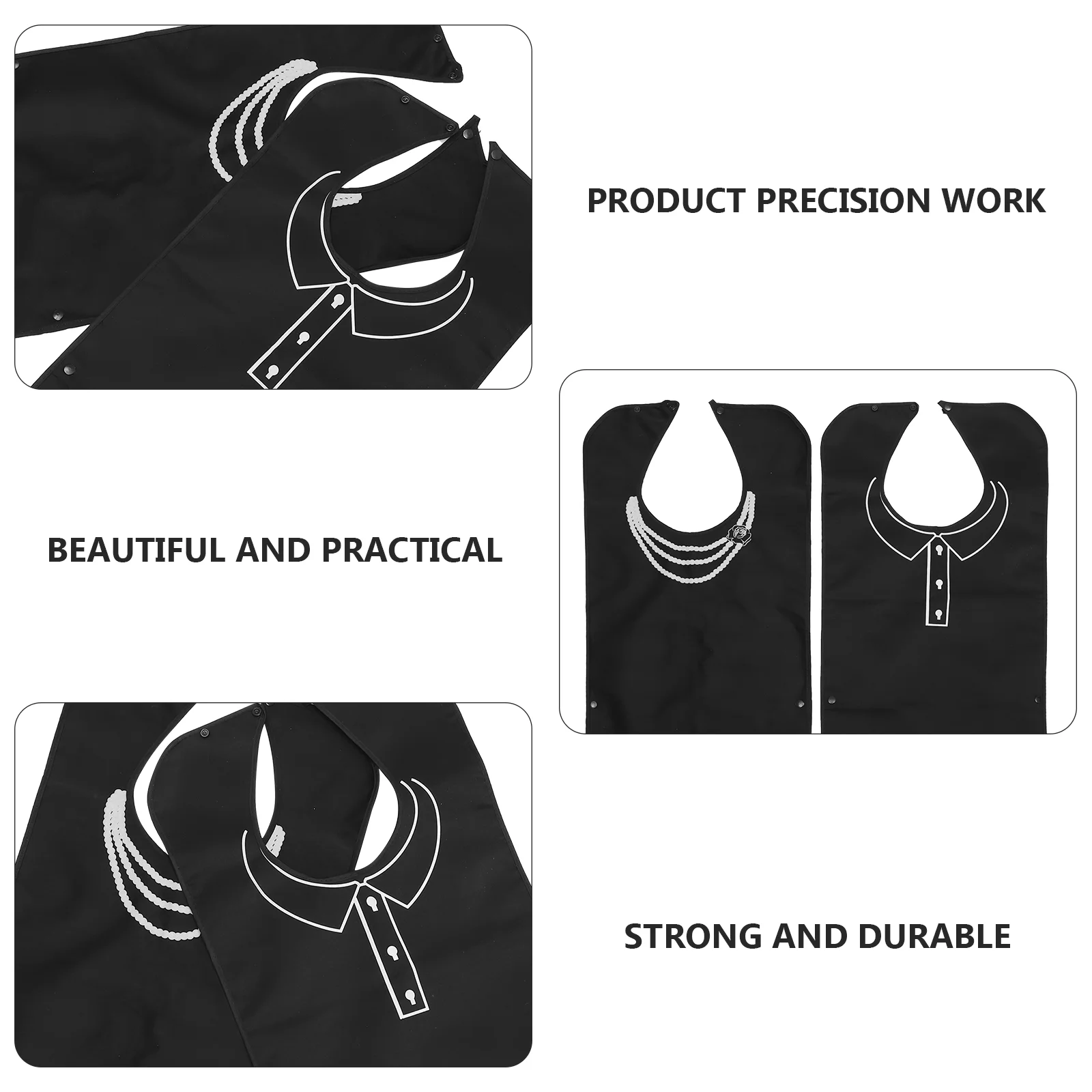 2 Pcs Elderly Bibs Simple Elders Portable Waterproof Feeding Apron Practical The Towels Anti-oil Kitchen Tools Shirt Protector