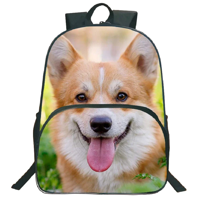 Animal Corgi Backpacks for Boy Girl Cute Dog School Bags Husky German Shepherd Students Backpack Kids Waterproof Bookbags Gift