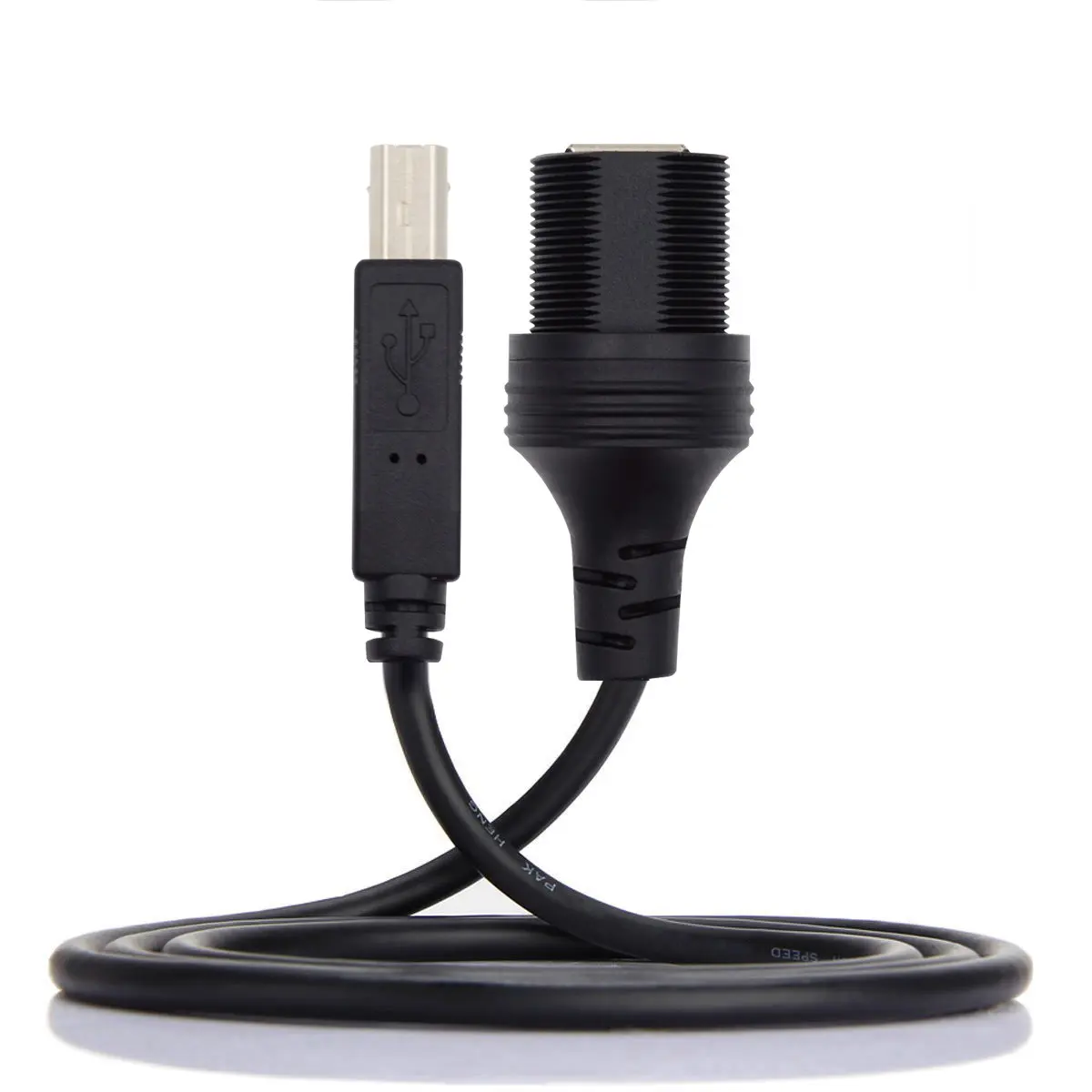 Waterproof Dustproof 480Mbps USB2.0 Standard B Type Male to Female Extension Data Power Cable 1m Car Panel Mount Design