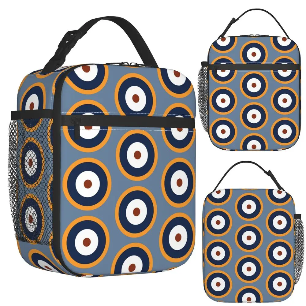 The RAF Roundel Version Used During World War 2 Insulated Lunch Bag for Women Kids Portable Food Boxes Thermal Lunch Box Tote