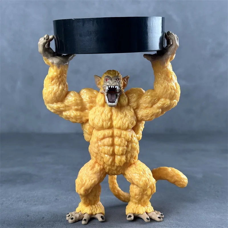 بانداي دراغون بول طبعة مسرح يدوية القرد الذهبي الغوريلا اليدوية دمية منفضة سجائر القرد اليدوية لعبة صغيرة غرفة زخرفة #1