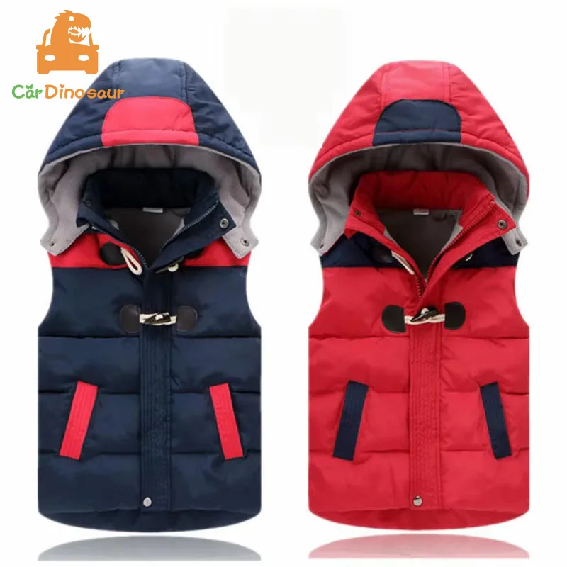 

Утепленный жилет с капюшоном для мальчиков и девочек, зимняя утепленная цветная безрукавка в стиле пэчворк, для подростков 3, 4, 6, 8, 10, 11, 12 лет, 2024