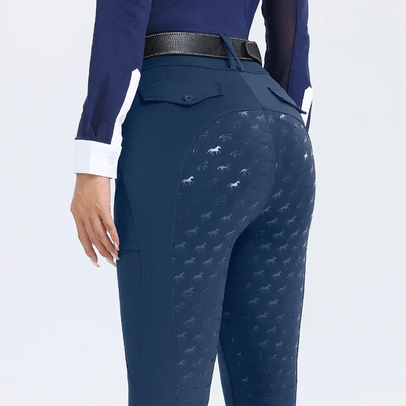 Culotte équestre complète en silicone pour femmes, collants d'équitation anti-boulochage, leggings Jodhpur, pantalons, vêtements équestres