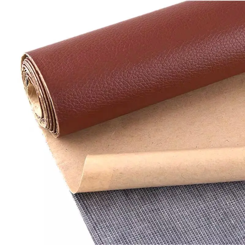 Self Adhesive Leather PU Material Thickened Wear-Resistant Lychee Pattern Sofa Repair Sticker Protective Film Artificial Leather