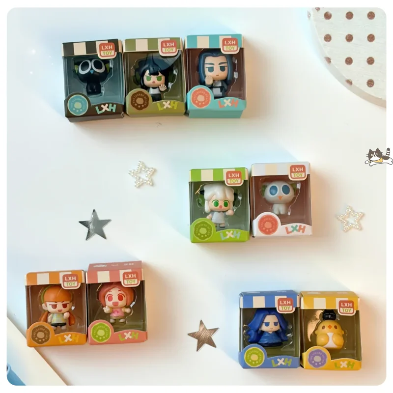 In Stock The Legend Of Luo Xiaohei Rice Grain Doll Blind Box Collection Mini Cute Grain Figure Toy Desktop Ornament Holiday Gift