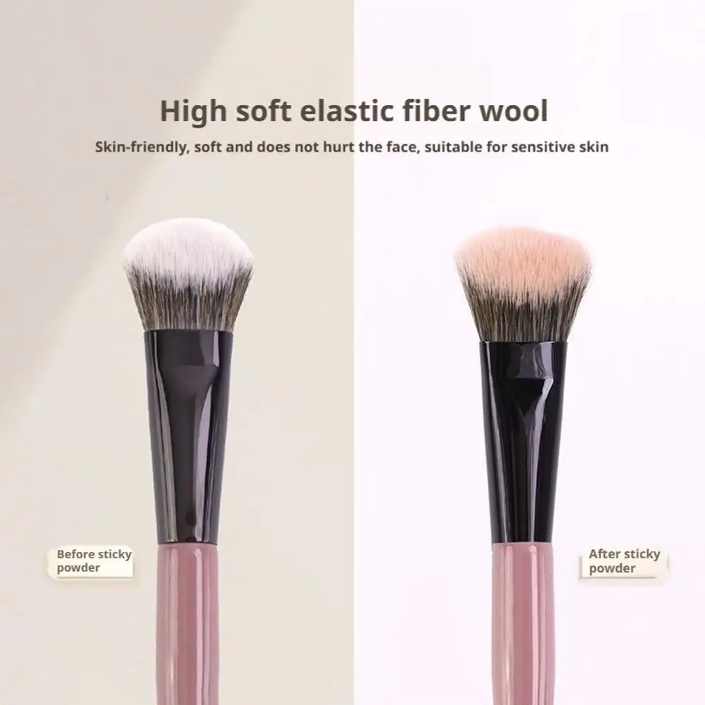 2025 Nuovo pennello per trucco color champagne per donna Pennelli per trucco marrone Setole morbide Blush non sfilacciante Strumenti per trucco per principianti