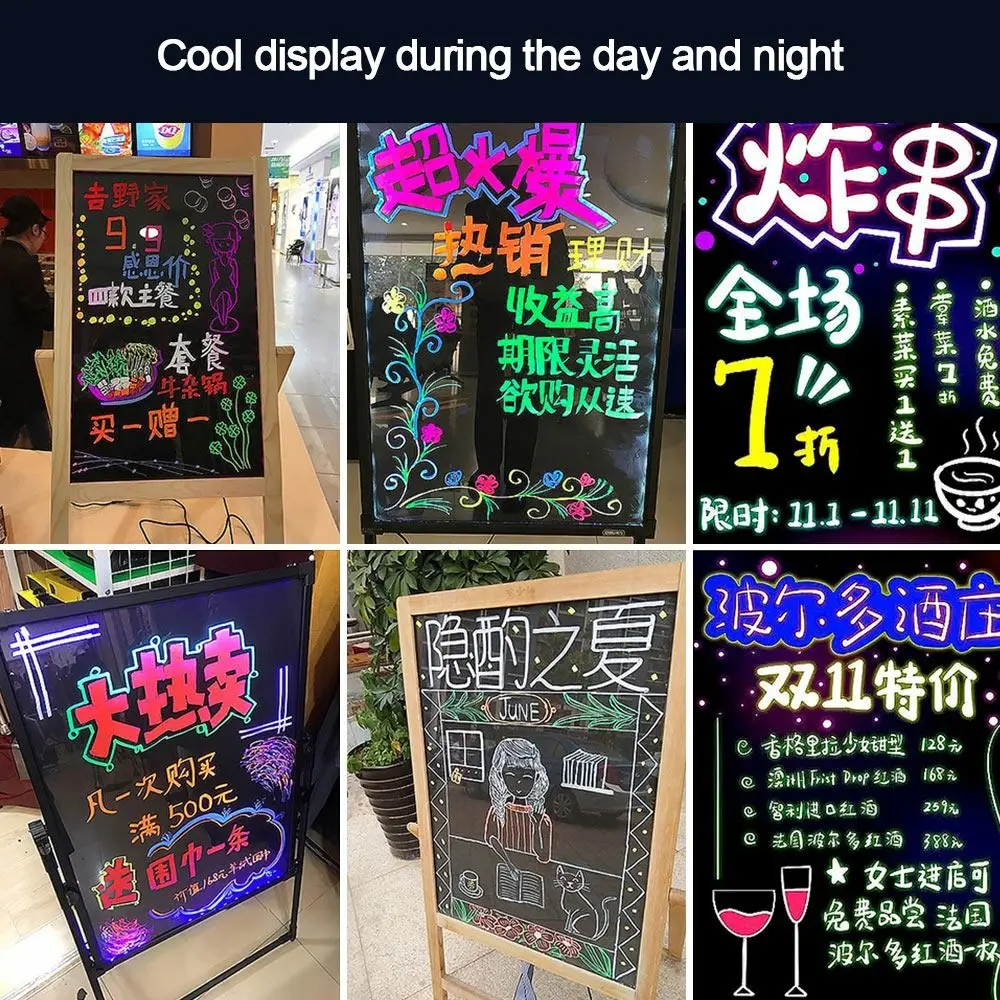 Erasable Liquid Chalk Marker Pen LED Writing Board Blackboard Graffiti Multi Colored Highlighters Fluorescent Marker