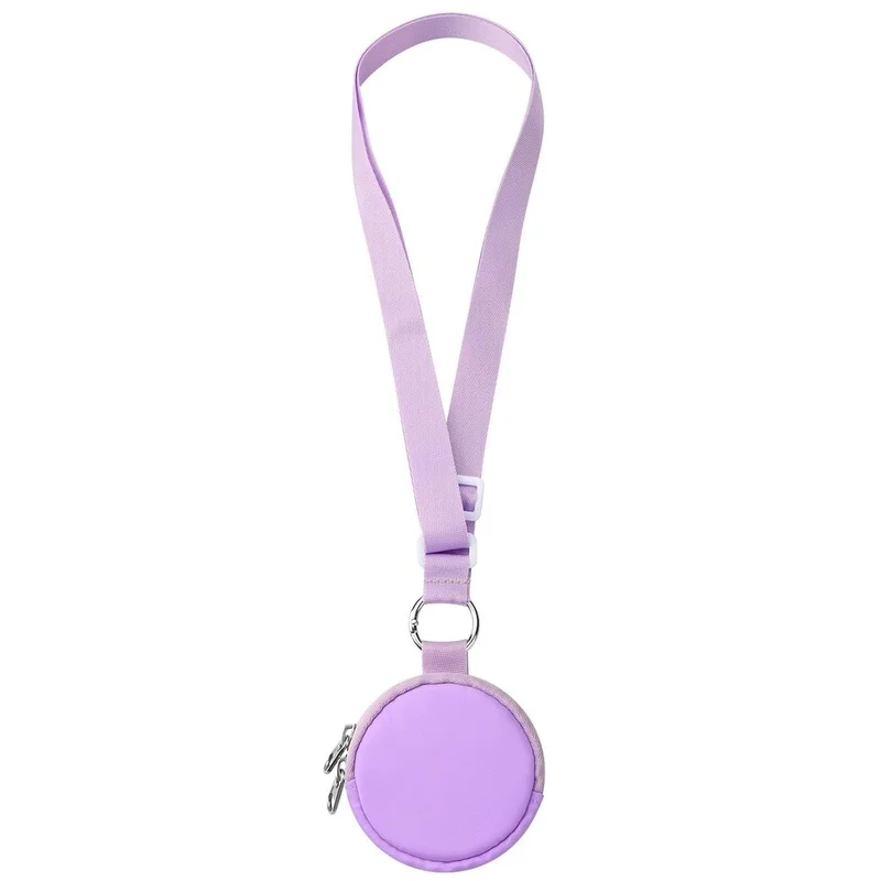 Y43A Carrying Case for Pokemon Go Plus/Go Plus+, Portable Protective Storage Pouch with Key Ring & Neck Strap Purple
