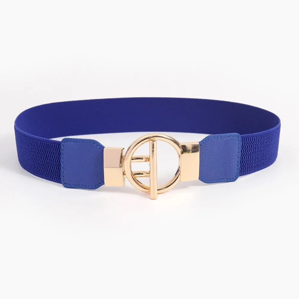 

Exquisite Elastic Waistband Casual Round Buckle Waist Strap Waist Belts Women