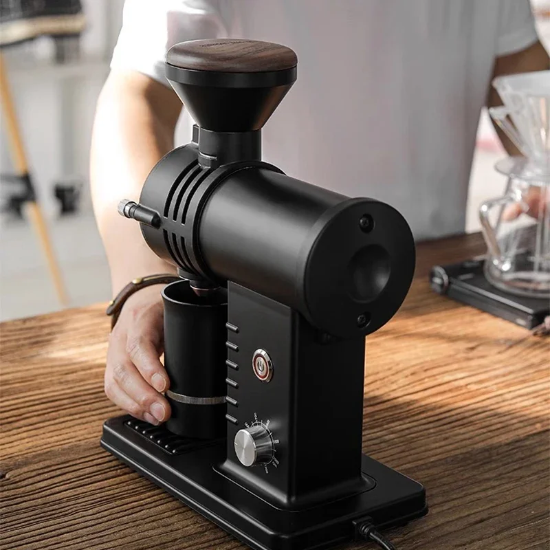 Verstelbare Elektrische Koffiemolen 78mm Messen met Espresso Zeef Doseerbeker &amp Borstel Set Koffieboon Hopper