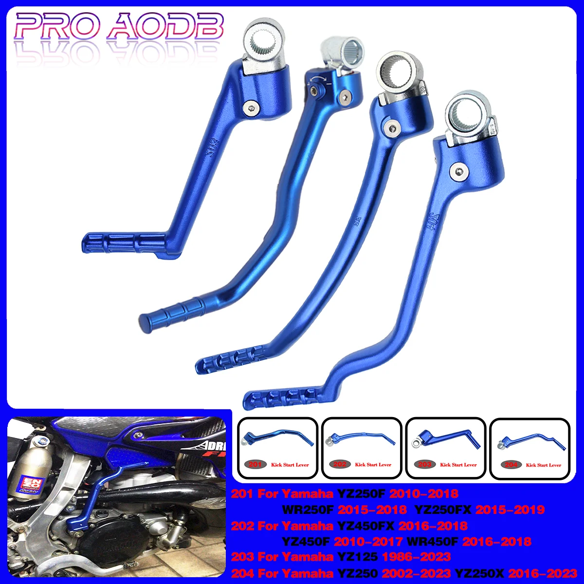 

Motorcycle CNC Forged Kick Start Starter Lever Pedal For Yamaha YZ125 YZ250 YZ250F YZ250X YZ250FX YZ450F YZ450FX WR250F WR450F