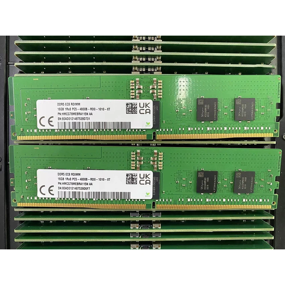 1 PCS HMCG78MEBRA115N AA 16GB 1RX8 PC5-4800B-R DDR5 16G 4800 ECC REG RDIMM For SKhynix Server RAM