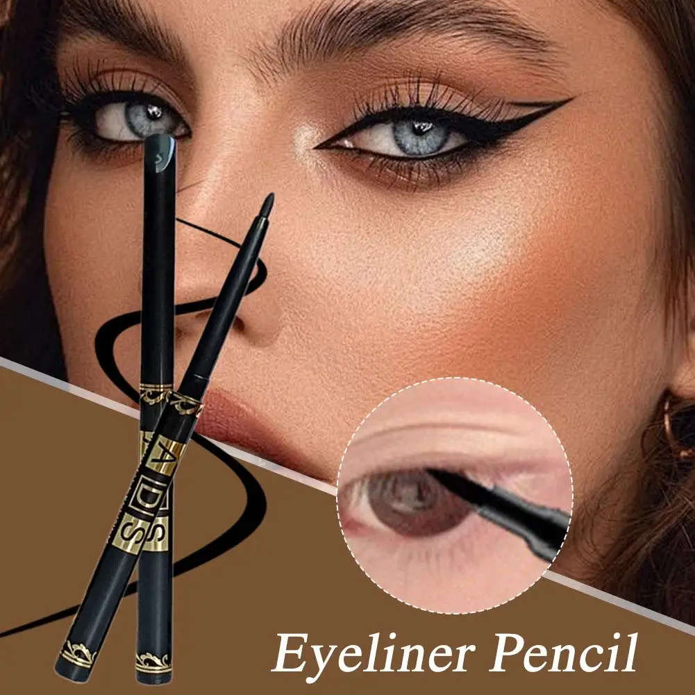 Wasserfester, langlebiger, schnell trocknender, mattierter Eyeliner-Stift – braun-schwarze Gelformel, einfach zu tragendes, wisch- und schweißfestes Augen-Make-up