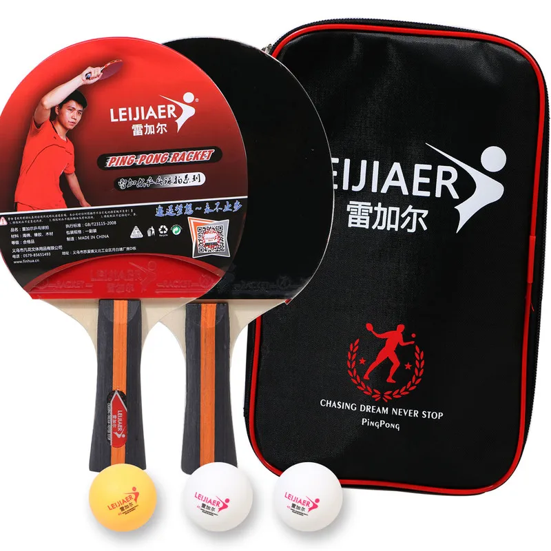 

Table Tennis Racket Training Professional Racket Table Tennis Racket Set with 3 Pingpong Balls and Bags Ping Pong Set