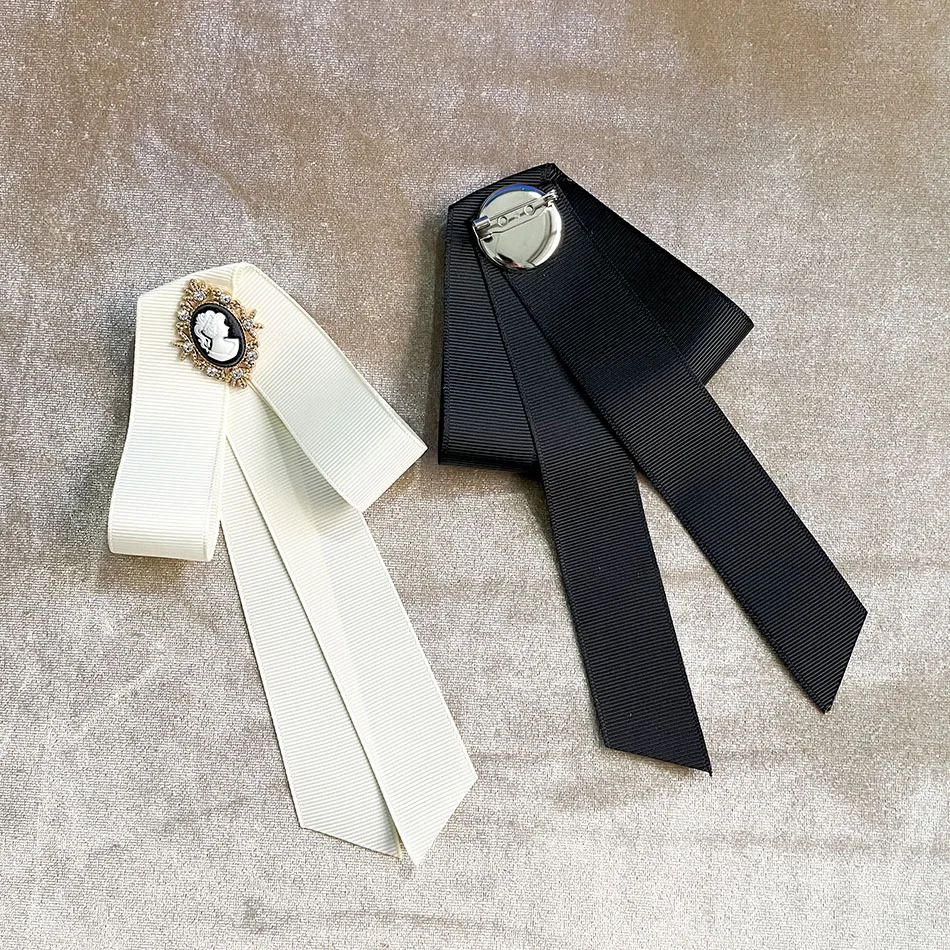 المرأة الجديدة مضلع الشريط الجمال رئيس القوس بروش قميص بريطاني ربطة القوس فيونكة الصدار دبوس اكسسوارات H1290 #4