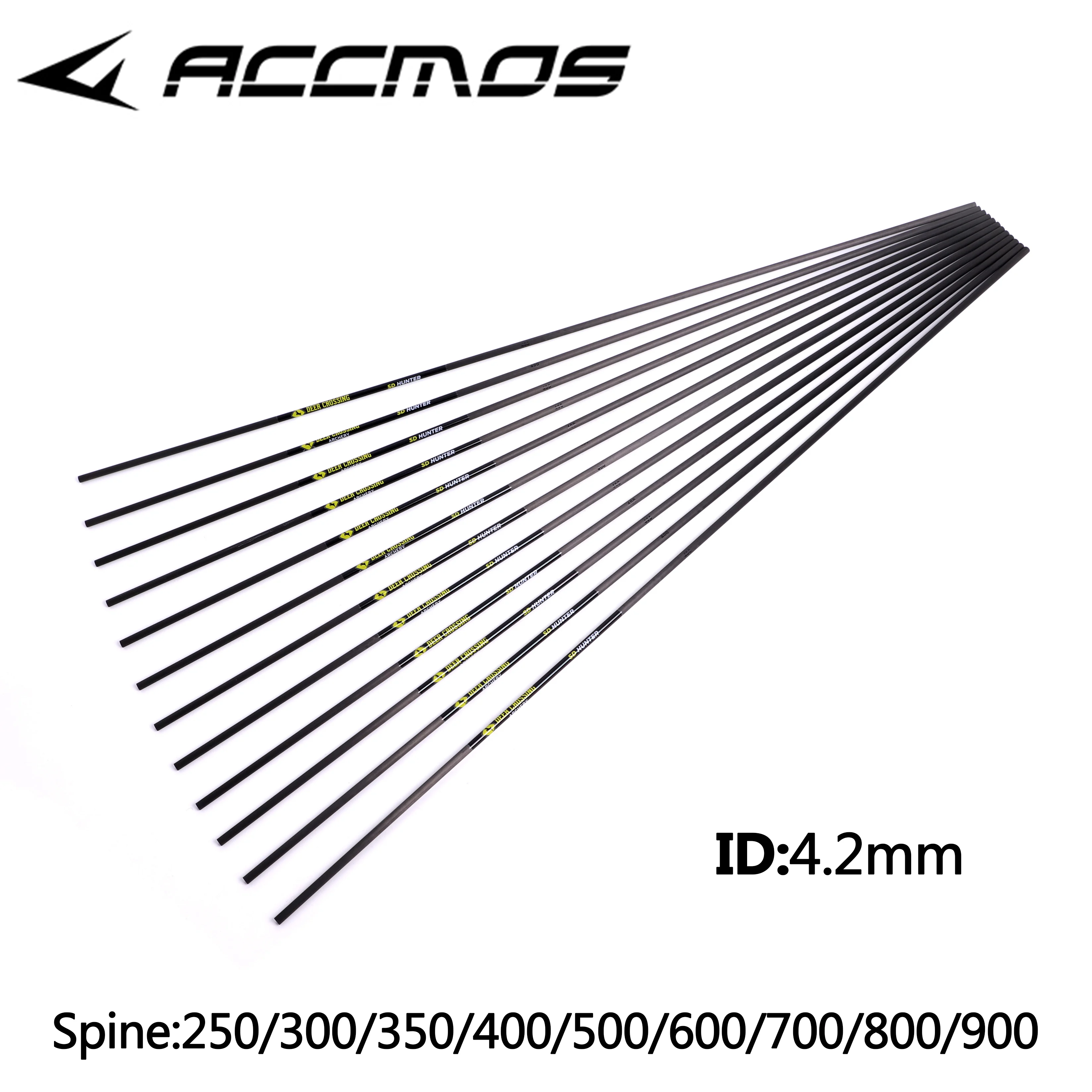 Imagem -03 - Carbono Seta Eixos para Arco Arco Arco Caça Arrows Acessório 31 Polegada Spine 300 400 500 600 700 800 900 Id4.2 62 Milímetros 24 Pcs