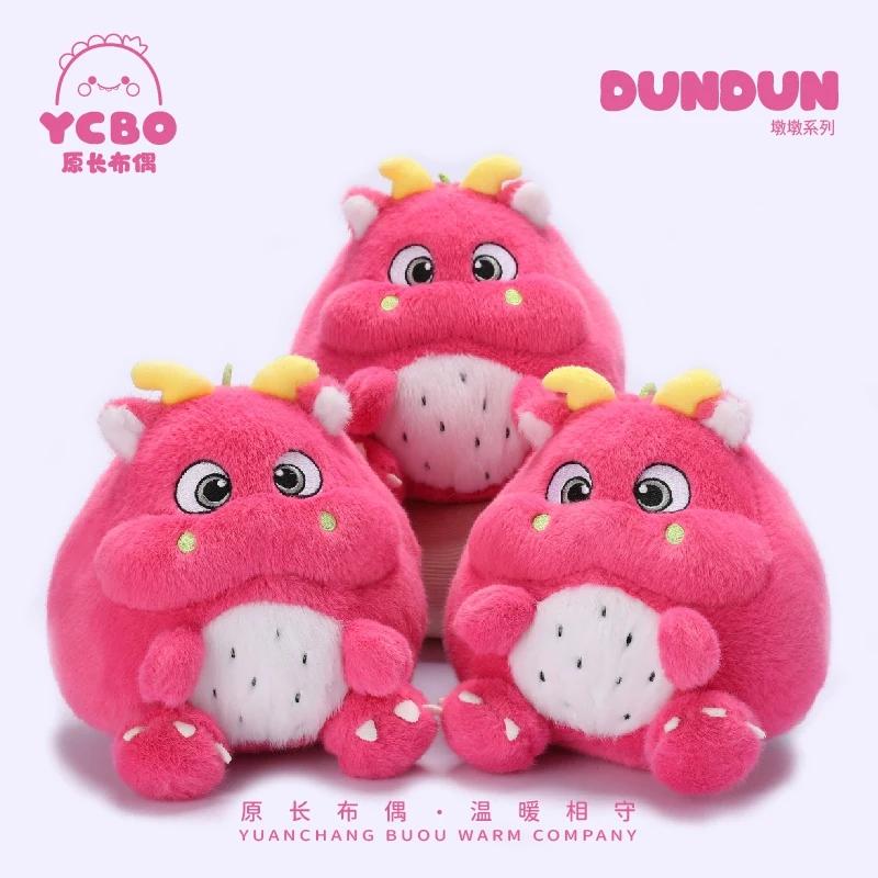 18cm kawaii dos desenhos animados anime dragão fruta dinossauro brinquedo de pelúcia bonito fruta dinossauro artesanal boneca presente das crianças