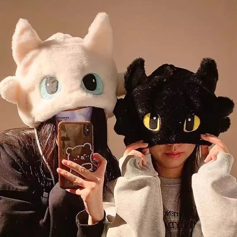 

Anime Toothless Plush Hat How to Train Your Dragon Cute Night Fury Warm Cotton Earflap Cap Adult Headwear Gifts For Girls