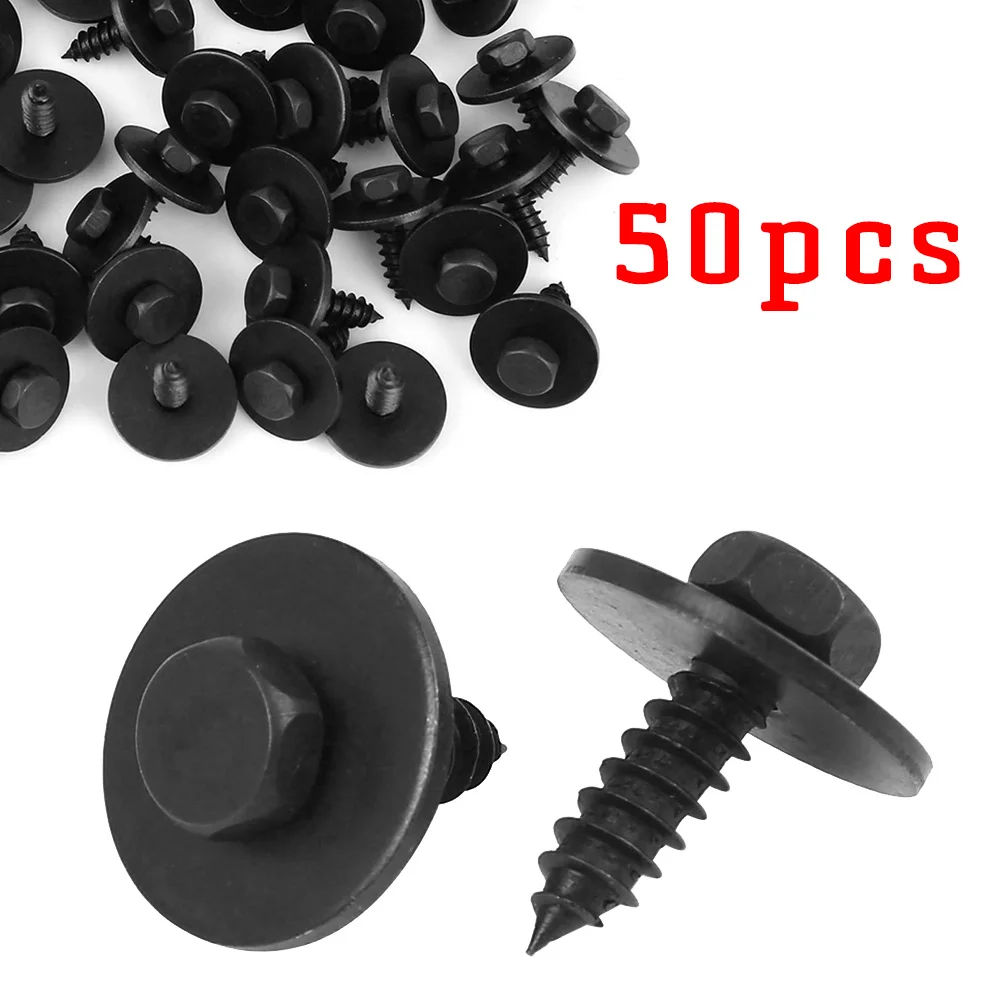 50pcs Car Screw Bolt Retainer Mudguard Liner Under Cover Screw For BMW 07147129160 Bolt Retainer Fender Liner Under Cover Screw