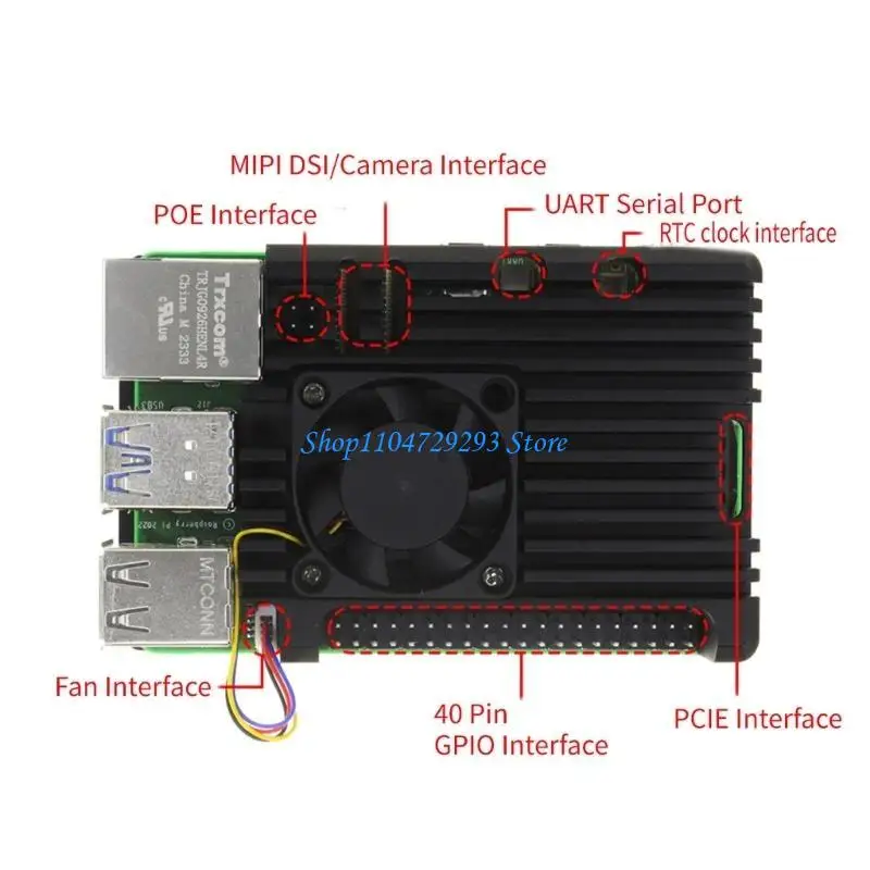 Case accesor aleación aluminio Y2GD con ventilador/ventiladores enfriamiento pasivo para caja disipación