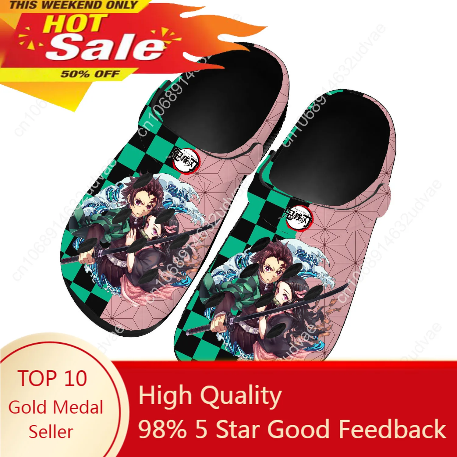 

Demon Slayer Sandals Men Women Teenager Home Garden Clogs Kimetsu No Yaiba Water Shoes Tanjirou Nezuko Custom Hole Slippers