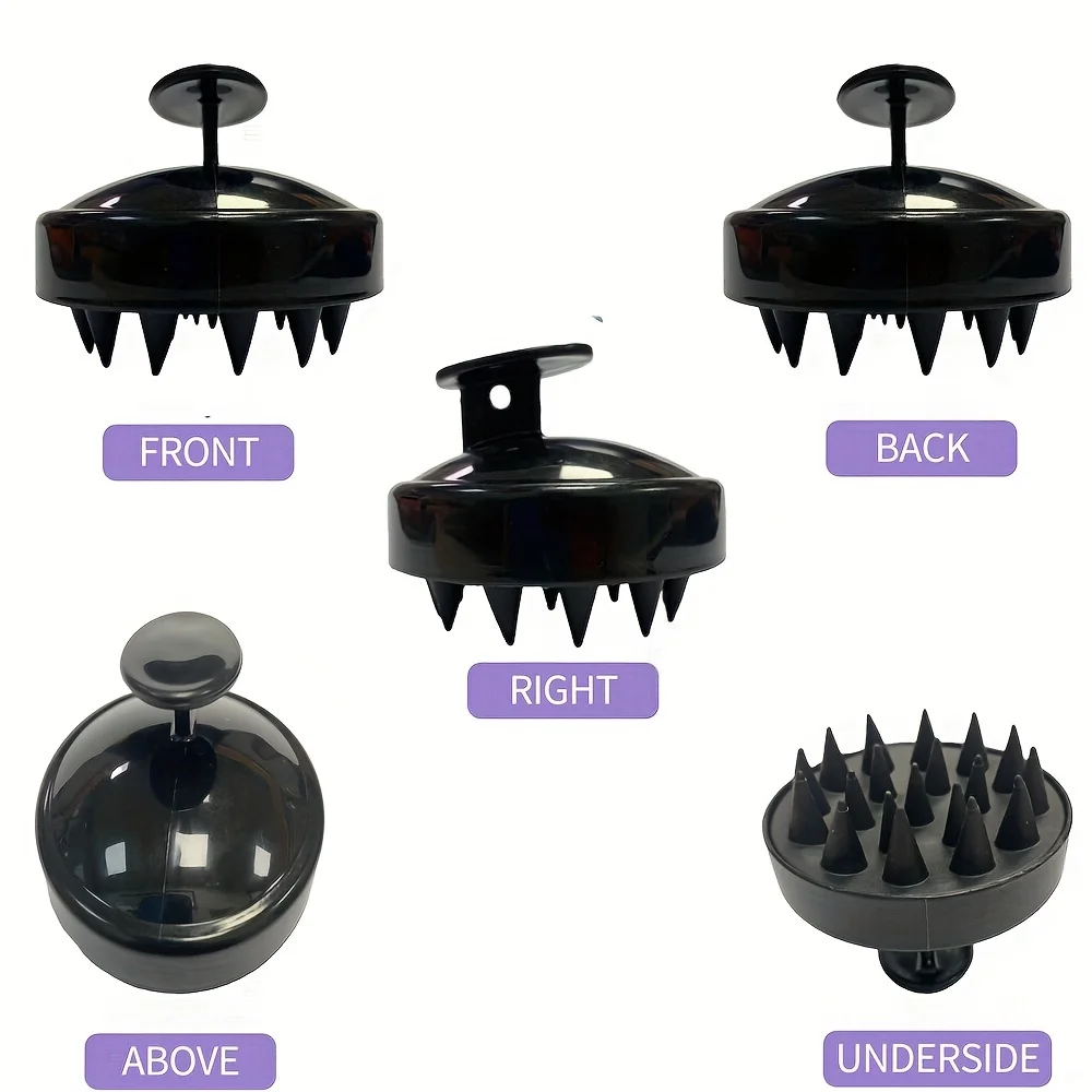2-in-1 Silicone Scalp Massager & Shampoo Brush - Painless Hair Growth Stimulator for Shower, Gentle Head Spa Tool view 3