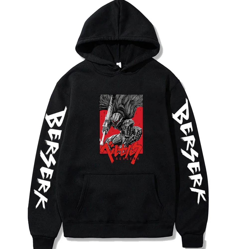 Hoodies Heißer Verkauf Japanische Anime Samurai Muster Grafik Druck Sweatshirts für Fans Casual Herbst Winter Fleece Top
