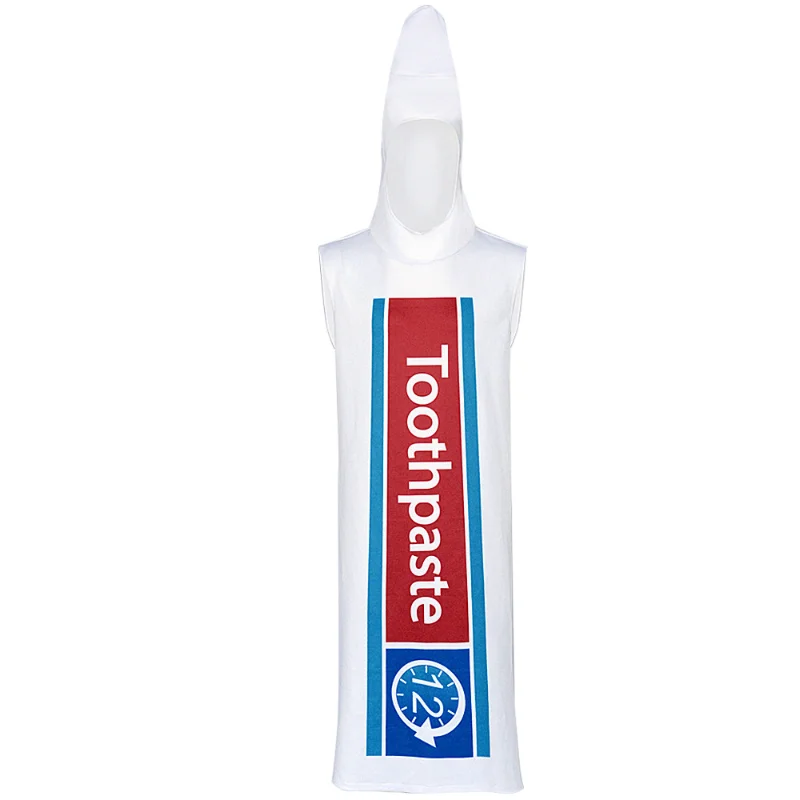 Creative toothpaste toothbrush cos costume new halloween funny role-playing couple costume personality trend props