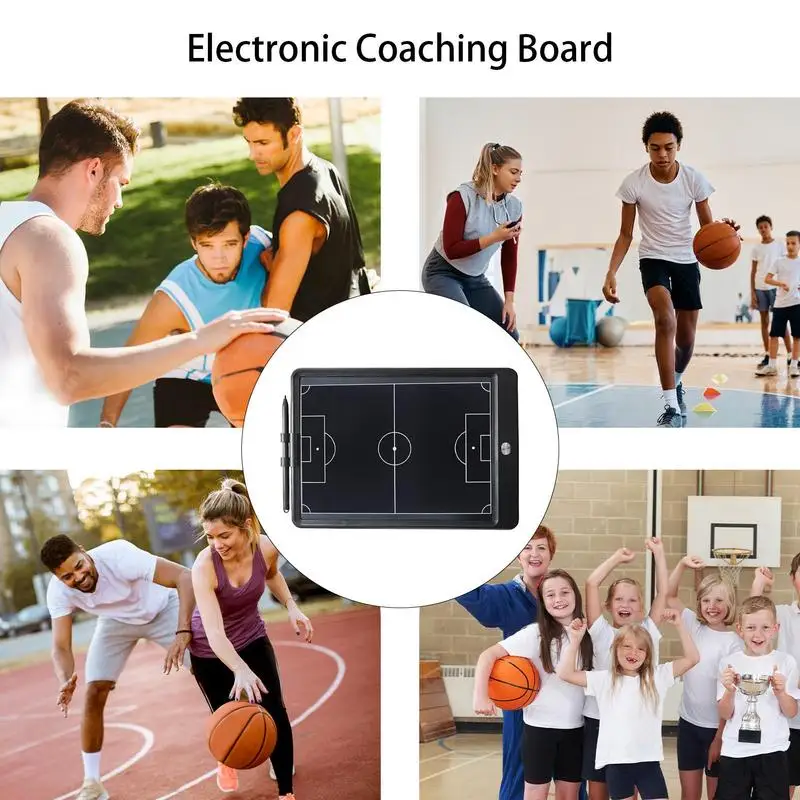 Prancheta de Futebol para Treinadores, Reutilizável Sports Coaching Board, Basquete Play Board, Treinamento Versátil, Escrita Tablet