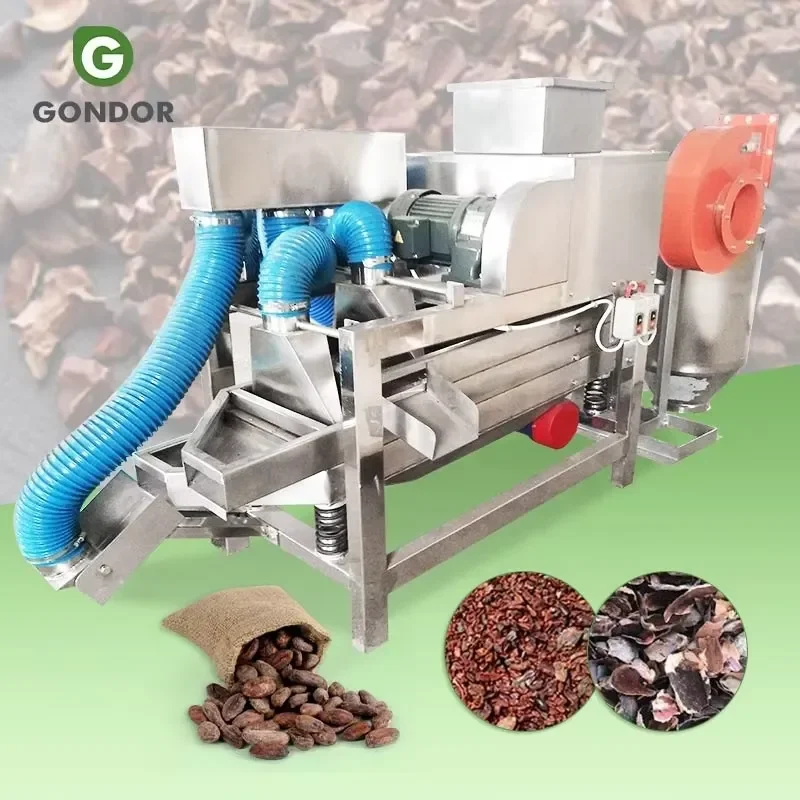 2026 Cracker Shelling Peladora Descascarilladora De Cacao Winnower Winnowing Cocoa Bean Peeling Machine for Sale