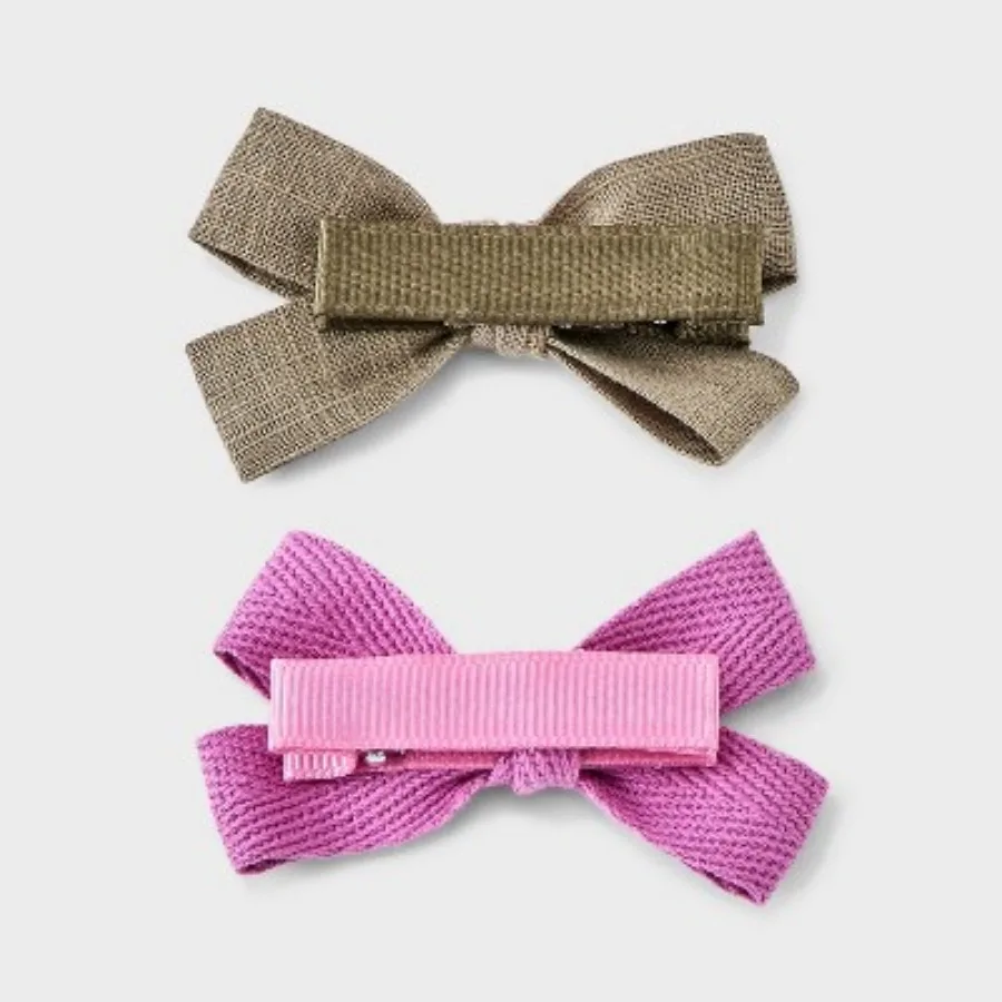 شريط شعر للفتيات الصغيرات 8 قطع متعدد القوس من القطن والكتان الصناعي والقطن - جزيرة كلاود ™ : مقاطع التصميم للرضع